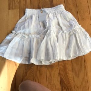 Posse white linen skirt.